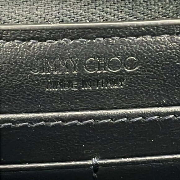 JIMMY CHOO - Navy Leather Long Wallet - Picture 5 of 5